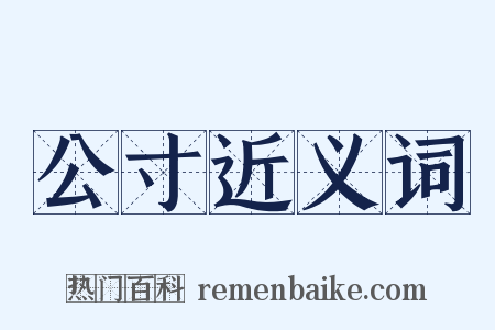 公寸近义词是什么意思的图片